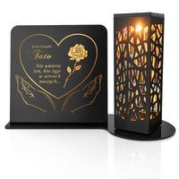 Znicz Solarny na Grób Taty Dekoracja z Personalizacją na Dzień Ojca