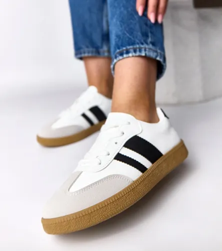 Białe sneakersy casualowe na platformie Thérèse 41 na Arena.pl