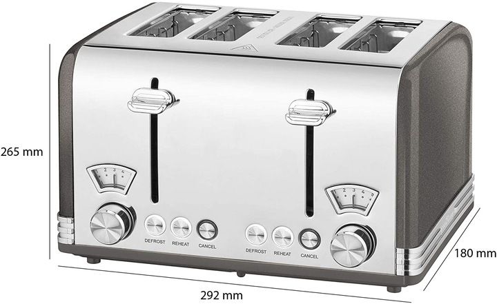TOSTER NA 4 KROMKI PROFICOOK PC-TA ANTRACYT zdjęcie 8