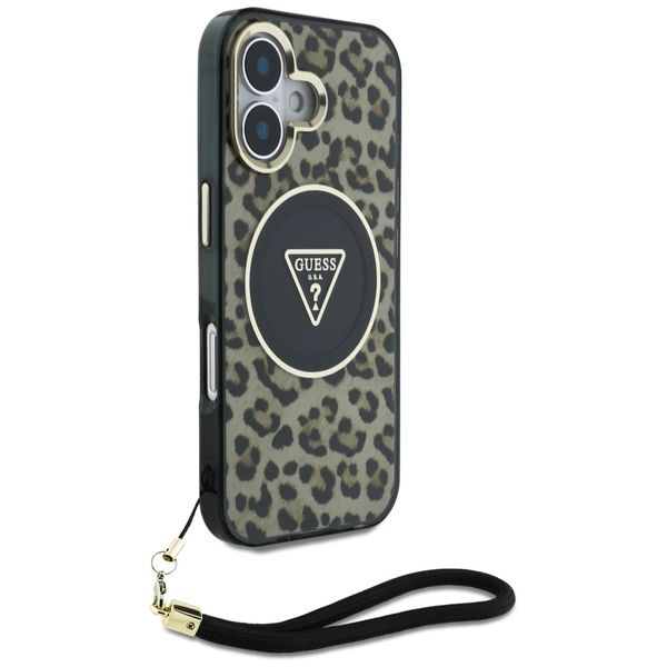 etui guess hc iml leopard triangle cord  strap do iphone 16 magsafe zdjęcie 3