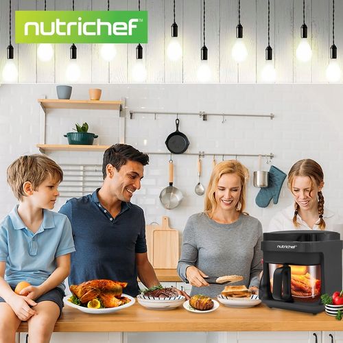 AIR FRYER FRYTKOWNICA BEZTŁUSZCZOWA 5,5L 8 PROGRAMÓW NUTRICHEF CZARNA na Arena.pl