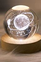 KRYŚTAŁOWA KULA DEKORACIJNA LAMPKA 3 D PIĘKNY PREZENT NA WALENTYNKI