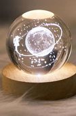 KRYŚTAŁOWA KULA DEKORACIJNA LAMPKA 3 D PIĘKNY PREZENT NA WALENTYNKI