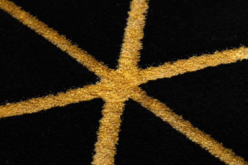 RUG/LU/MOSSE/HEXAGON2/BLACK+GOLD/80x150 zdjęcie 5