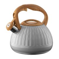 Czajnik stalowy tradycyjny z gwizdkiem 3l Yantar szary jasny indukcja gaz