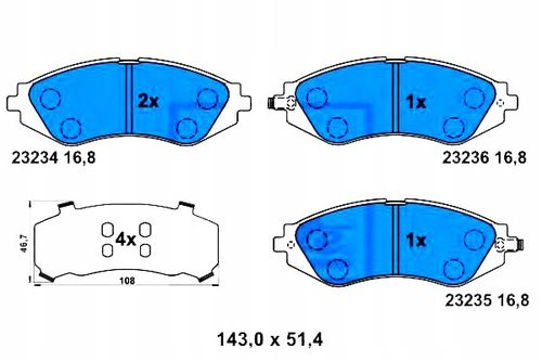 KLOCKI HAM PRZOD DAEWOO LACETTI 04- ATE na Arena.pl