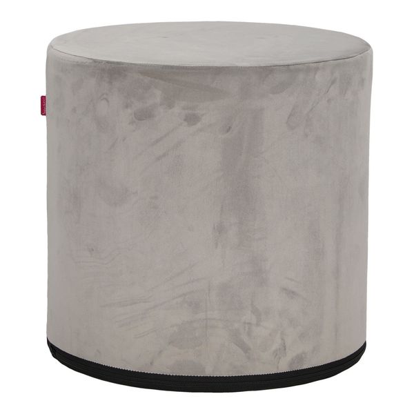 Pufa welurowa SZARA zdjęcie 1