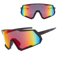 Duże okulary przeciwsłoneczne sportowe GOG E608-2 czarny/tęczowy