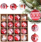 BOMBKI CHOINKOWE OZDOBY ŚWIĄTECZNE 16 SZT ZESTAW BOMBEK 6 CM KULE BOMBKI