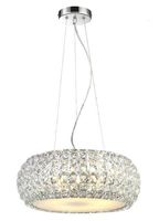 Pałacowa lampa wisząca Sophia nad stolik do salonu chrom