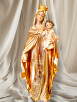 Matka Boża Szkaplerzna 60 Cm Figura Polyresin Złota 2122 G