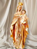 Matka Boża Szkaplerzna 60 Cm Figura Polyresin Złota 2122 G