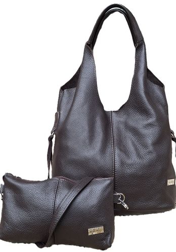 Skórzana Torebka Shopper Skóra Naturalna Włoska Vera Model 2w1 PREMIUM na Arena.pl
