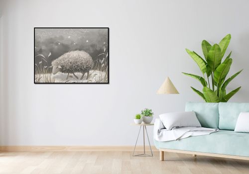 Plakat 100x75cm Bujna Owca na Arena.pl