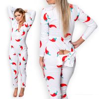 PIŻAMA DAMSKA Rozpinana z Klapką PAPRYCZKI 199 r.L