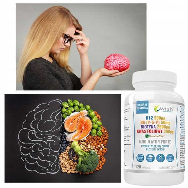 MODULATOR FORTE B12 B6 BIOTYNA KWAS FOLIOWY 120kap zdjęcie 5