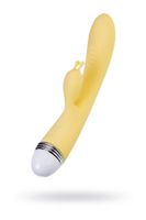 vibrator with clitoral stimulator flovetta by toyfa aster, silicone,