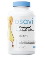 OSAVI Omega-3 Olej Rybi Molecularly Distilled 1000 mg cytrynowy (180 kaps.)