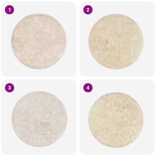 Blat do stołu, kremowy, Ø40 x 2,5 cm, marmur na Arena.pl