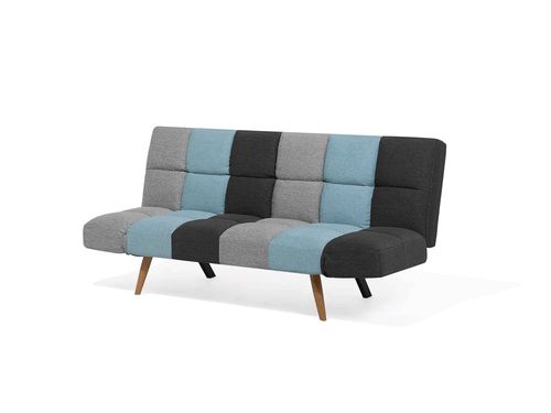 SOFA TAPICEROWANA PATCHWORK NIEBIESKA DO SALONU EKSKLUZYWNA na Arena.pl