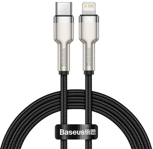 KABEL BASEUS CAFULE METAL 20W 1M USB-C/LIGHTNING BLACK zdjęcie 1