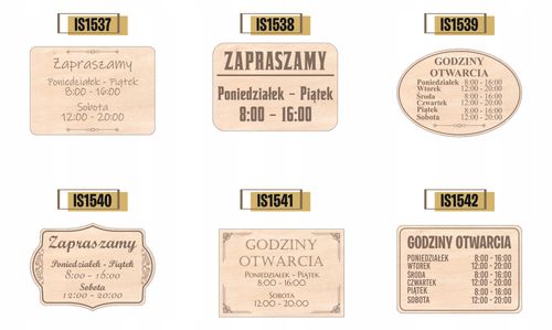Grawer TABLICZKA tablica DREWNIANA zapraszamy godziny otwarcia A5 napis na Arena.pl