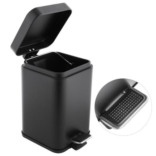 Zestaw łazienkowy czarny 2-elementy - kosz na śmieci i szczotka do WC na Arena.pl