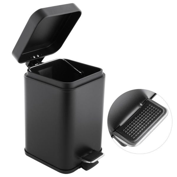 Zestaw łazienkowy czarny 2-elementy - kosz na śmieci i szczotka do WC zdjęcie 11