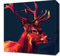 Obraz 40x40cm Jeleń w Geometrii