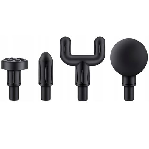 PISTOLET DO MASAŻU 4w1 MASAŻER CZYNNY DO CIAŁA Z LED I 4 KOŃCÓWKAMI CZARNY na Arena.pl