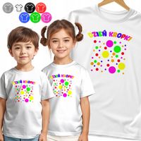 KOSZULKA DZIECIĘCA - DZIEŃ KROPKI KOLOROWE KROPKI WZORY - 158 XL