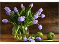 100 70CM OBRAZ PŁÓTNO FIOLETOWY BUKIET PŁÓTNO RAMA