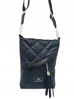 Laura Biaggi - torebka listonoszka czarny mat pikowanie L323012