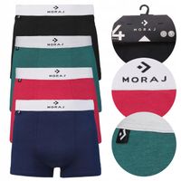 MORAJ Majtki Bokserki Męskie Wygodne Dopasowane Klasyczne Gładkie 4-pak M