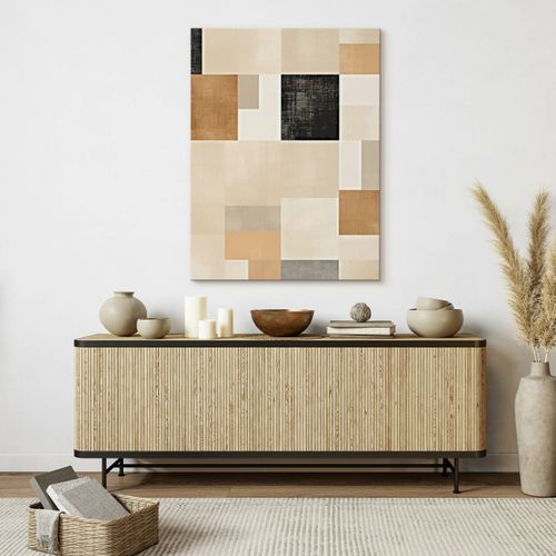 Obraz Do Salonu Kwadraty Abstrakcja Boho Wzór Geometryczny 30cm x 40cm na Arena.pl