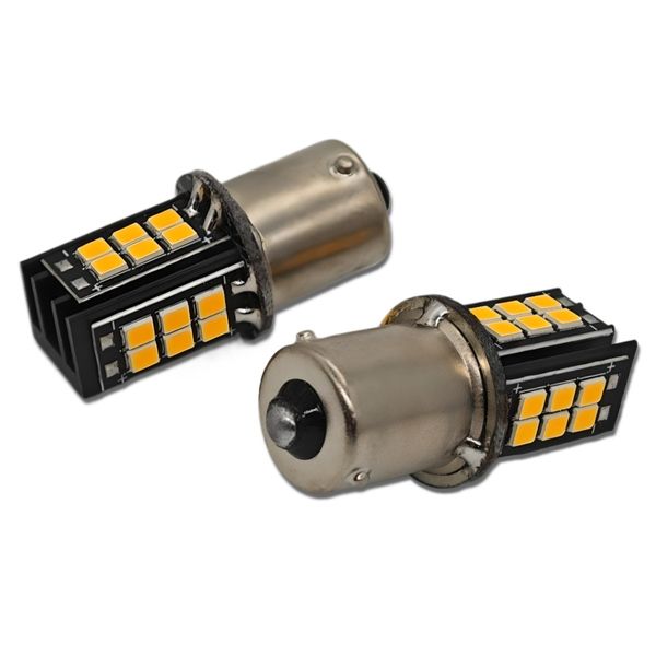 żarówka LED BAU15S 12V CANBUS pomarańczowa zdjęcie 14