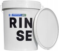 MONSTER SHINE WIADRO Z POKRYWKĄ DO MYCIA AUTA RINSE SZARE DETAILINGOWE 16L