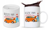 Zestaw Dla Mechanika Prezent Kubek + Skarbonka Z Nadrukiem Ze Zdjęciem