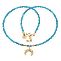 Naszyjnik - Apatyt, róg obfitości i srebro złocone