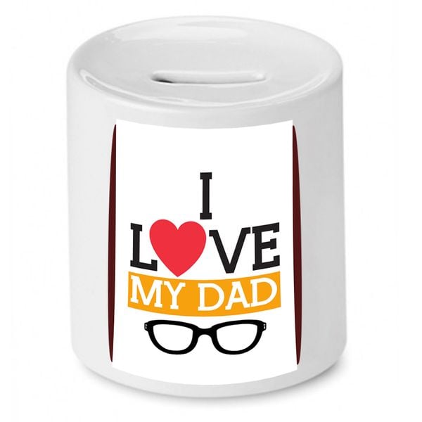 Skarbonka Dla Taty I Love My Dad Prezent Z Nadrukiem Ze Zdjęciem zdjęcie 1