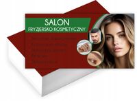 Wizytówki firmowe reklamowe 100szt SALON FRYZJER KOSMETYCZKA dużo wzorów