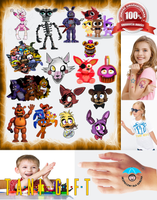 Duży Zestaw Mega Tatuaży zmywalnych - FNAF (Five Nights at Freddy's)