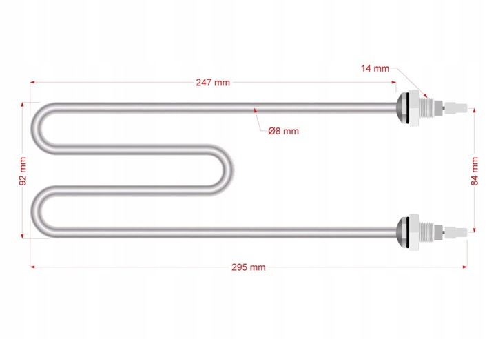 Grzałka do parnika 2000W typ-M Univversal MR04-024 zdjęcie 3