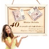 RAMKA PREZENT URODZINY WCALE NIE TAK DUŻO GRAWEROWANA 18 30 40 50 60 70 80