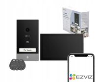 Wideodomofon WiFi HP7 EZVIZ 2-żyłowy furtka brama czytnik 3 breloki