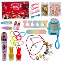 D2 KALENDARZ ADWENTOWY DLA DZIEWCZYNEK DZIECI Z BIŻUTERIĄ GRA DIY KORALIKI