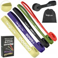 ZESTAW 5 GUMY DO ĆWICZEŃ POWER BAND GUMA MOCNA TAŚMA OPOROWA FITNESS