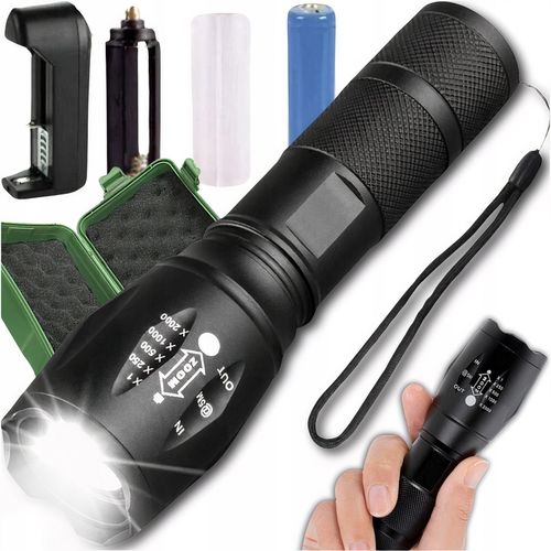 LATARKA TAKTYCZNA WOJSKOWA CREE XM-L T6 ŁADOWARKA na Arena.pl