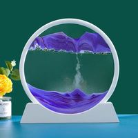 3D Ruchomy Piasek Obraz Okrągłe Szkło Głębokie – 5 inch