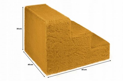 Schodki dla psa 3-stopnie tapicerowane żółte podest dla psa do kanapy na Arena.pl